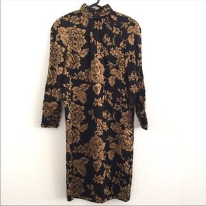 Vintage Oscar De La Renta silk holiday party dress
